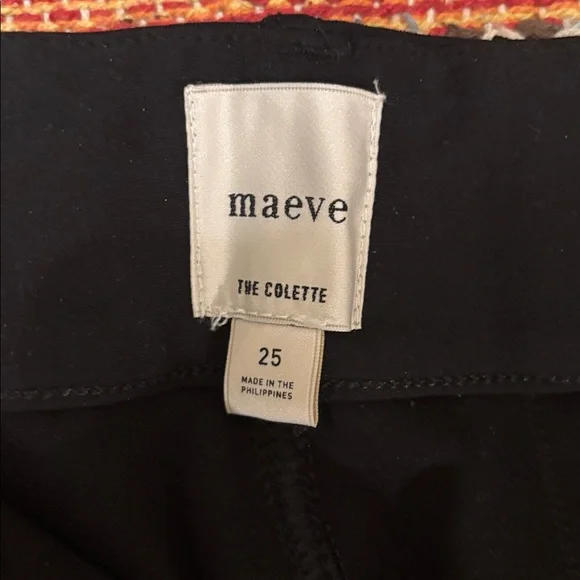 Maeve Anthropologie Colette Black Magic Fabric Cropped Wide Leg Pants NWT 25 - Picture 3 of 4